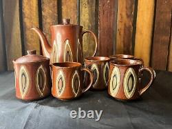 Retro Coffee Set-6 Piece Vintage Japanese Mid-Century Modern-Heirloom pattern