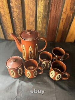 Retro Coffee Set-6 Piece Vintage Japanese Mid-Century Modern-Heirloom pattern