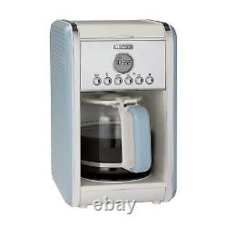 Retro Jug Kettle, Toaster & Filter Coffee Machine Set, Blue Vintage Style