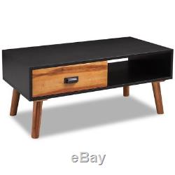 Retro Living Room Furniture Set 4pcs Vintage TV Unit Wooden Console Coffee Table