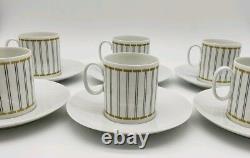 Rosenthal Continental China Amber Set Of Six 6 Cups Saucers