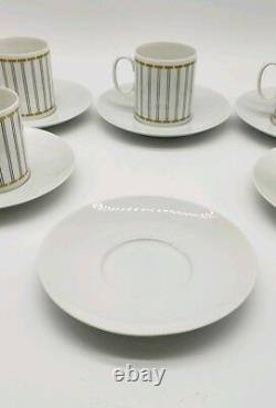 Rosenthal Continental China Amber Set Of Six 6 Cups Saucers