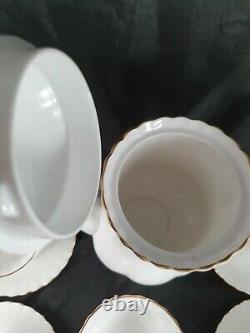 Royal Albert Fine bone china white/with gold rim Val D'or 15 Pieces Coffee Set