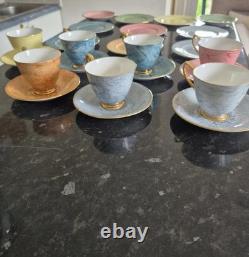 Royal Albert Gossamer multicoloured Vintage Bone China Coffee set 22 pieces