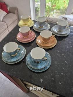 Royal Albert Gossamer multicoloured Vintage Bone China Coffee set 22 pieces