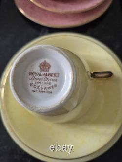 Royal Albert Gossamer multicoloured Vintage Bone China Coffee set 22 pieces