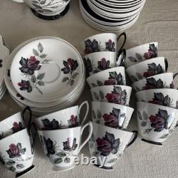 Royal Albert Masquerade 54 Piece Set Trios Milk Jug Sugar Bowl Sandwich Plate