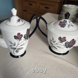 Royal Albert Masquerade 54 Piece Set Trios Milk Jug Sugar Bowl Sandwich Plate