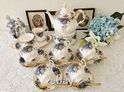 Royal Albert Moonlight Rose Vintage Tea Set, Coffee set Bone China Porcelain Engl