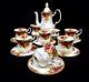 Royal Albert Old Country Roses Coffee Service Set For 6 People / Vintage 1960s