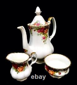 Royal Albert Old Country Roses Coffee Service Set for 6 People / Vintage 1960s