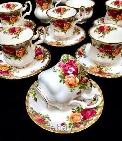 Royal Albert Old Country Roses Coffee Service Set for 6 People / Vintage 1960s