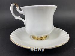 Royal Albert Porcelain Set of Six Coffee Cups & Saucers Val Dor