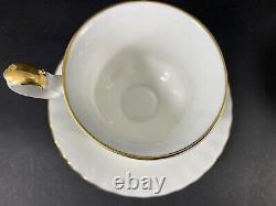 Royal Albert Porcelain Set of Six Coffee Cups & Saucers Val Dor