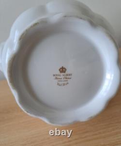 Royal Albert Val Dor Bone China Coffee Set White Gold Trim 15 Pieces Vtg Used