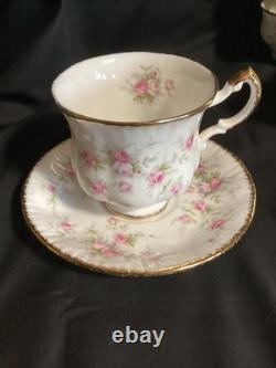 Royal Albert Victoriana Rose Tea Set 28 Pieces Large Teapot, Coffee Pot 12 Duos