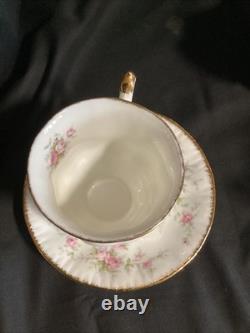 Royal Albert Victoriana Rose Tea Set 28 Pieces Large Teapot, Coffee Pot 12 Duos