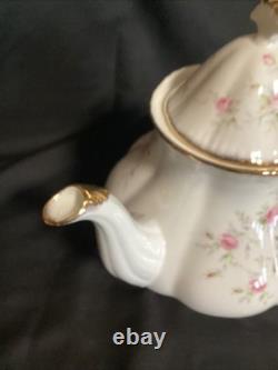 Royal Albert Victoriana Rose Tea Set 28 Pieces Large Teapot, Coffee Pot 12 Duos