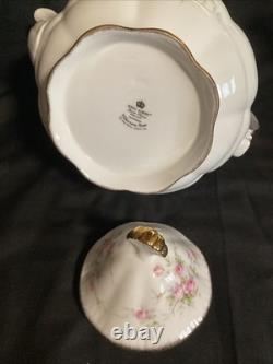 Royal Albert Victoriana Rose Tea Set 28 Pieces Large Teapot, Coffee Pot 12 Duos