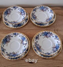Royal Albert Vtg Moonlight Rose Coffee Trio Set 22 Pieces Include Coffee Pot Vgc