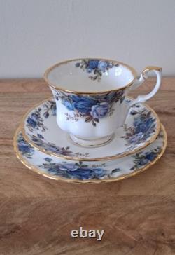 Royal Albert Vtg Moonlight Rose Coffee Trio Set 22 Pieces Include Coffee Pot Vgc