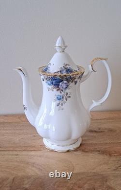 Royal Albert Vtg Moonlight Rose Coffee Trio Set 22 Pieces Include Coffee Pot Vgc