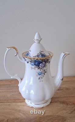 Royal Albert Vtg Moonlight Rose Coffee Trio Set 22 Pieces Include Coffee Pot Vgc
