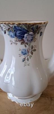 Royal Albert Vtg Moonlight Rose Coffee Trio Set 22 Pieces Include Coffee Pot Vgc