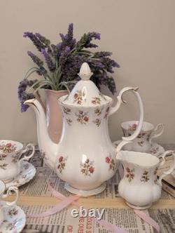 Royal Albert Winsome Coffee Set Vintage Bone China Floral 14 piece set England