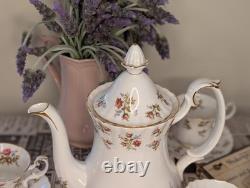 Royal Albert Winsome Coffee Set Vintage Bone China Floral 14 piece set England