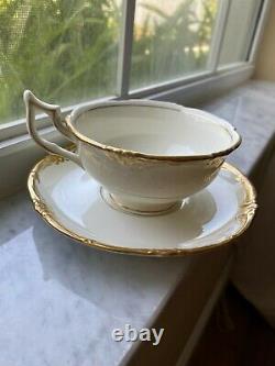Royal Cauldon EDEN 14 Pc Set Bone China England Vintage Footed Tea Cups & Saucer