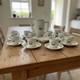 Royal Copenhagen Coffee Set 881 Danish Porcelain Cups Saucers Teapot Vintage