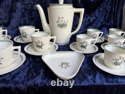 Royal Copenhagen Coffee Set 881 Danish Porcelain Cups Saucers Teapot Vintage