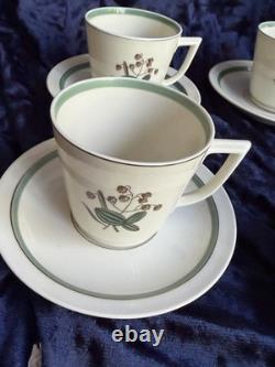 Royal Copenhagen Coffee Set 881 Danish Porcelain Cups Saucers Teapot Vintage