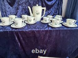 Royal Copenhagen Coffee Set 881 Danish Porcelain Cups Saucers Teapot Vintage