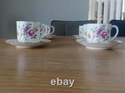 Royal Crown Derby Posies Coffee Cups & Saucers 6 X Duos Vintage unused boxed