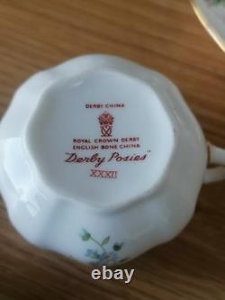 Royal Crown Derby Posies Coffee Cups & Saucers 6 X Duos Vintage unused boxed