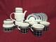 Royal Doulton China Tangier Lambeth Stoneware 15 Piece Vintage Coffee Set