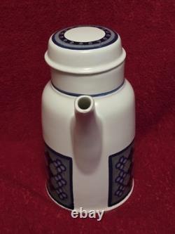 Royal Doulton China Tangier Lambeth Stoneware 15 Piece Vintage Coffee Set