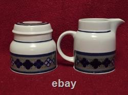 Royal Doulton China Tangier Lambeth Stoneware 15 Piece Vintage Coffee Set