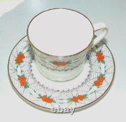 Royal Doulton Fine China H3746 Cobwebs Coffee Set 15 PC Coffee Pot cups Saucers