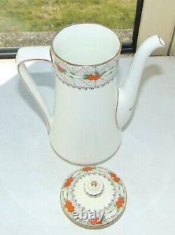 Royal Doulton Fine China H3746 Cobwebs Coffee Set 15 PC Coffee Pot cups Saucers