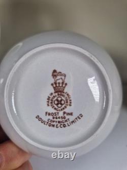 Royal Doulton Frost Pine Coffee Set D6450 Vintage 1940s/50s -3cup&saucer