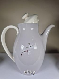 Royal Doulton Frost Pine Coffee Set D6450 Vintage 1940s/50s -3cup&saucer