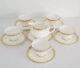 Royal Doulton Gold Lace Coffee Tea Cups & Saucers Set Of 5