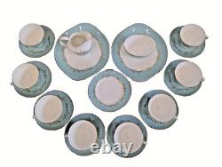 Royal Doulton Melrose Tea Set Vintage Blue China 8 Setting Excellent Cond (GA)