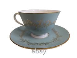 Royal Doulton Melrose Tea Set Vintage Blue China 8 Setting Excellent Cond (GA)