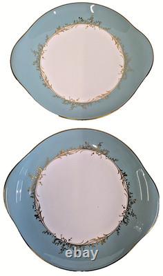 Royal Doulton Melrose Tea Set Vintage Blue China 8 Setting Excellent Cond (GA)