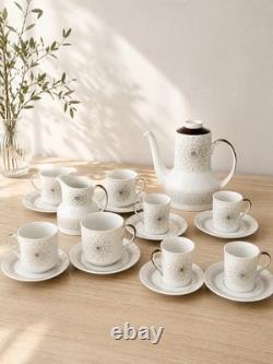 Royal Doulton Morning Star Coffee Set Vintage 1960s Cups Saucers Pot Milk Jug