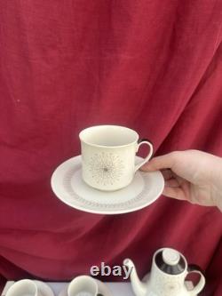 Royal Doulton Morning Star Coffee Set Vintage 1960s Cups Saucers Pot Milk Jug